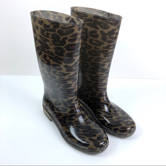 Stuart Weitzman Shoes - Stuart Weitzman Cheetah Rain Boots Size Medium